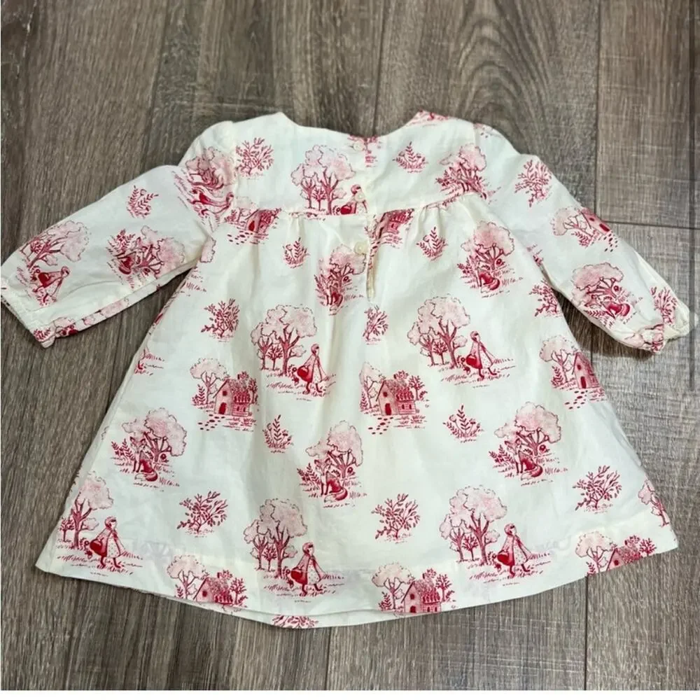 NWT baby gap white and red printed dress